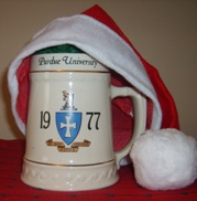 Sigma Chi mug with Santa hat