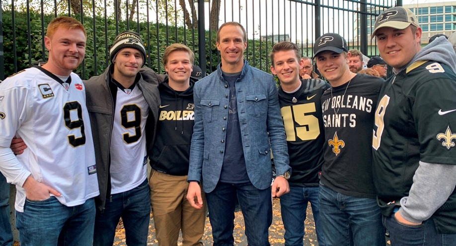 Drew Brees with Purdue Sigma Chis