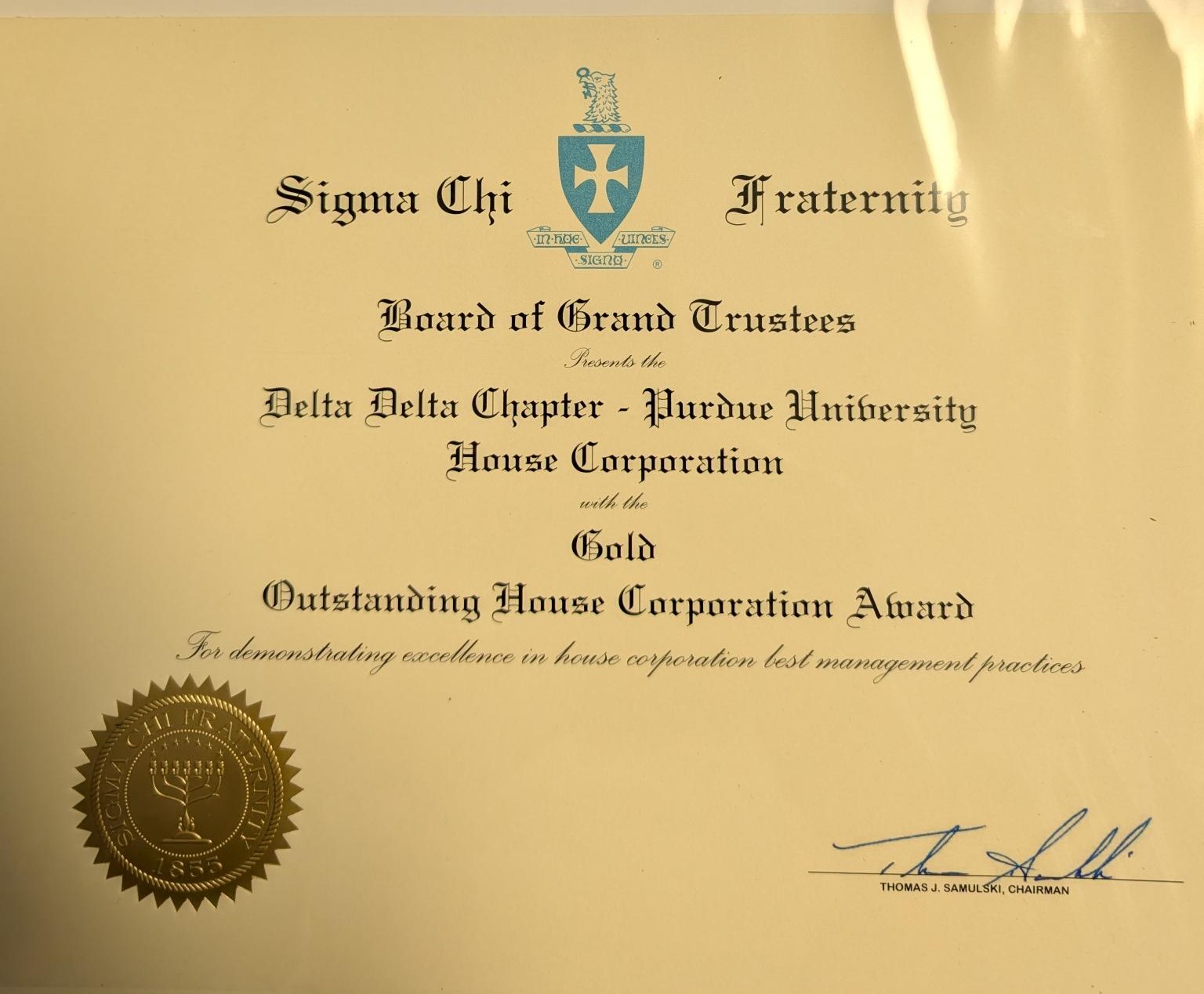 Sigma Chi Grand Trustees Golf Award