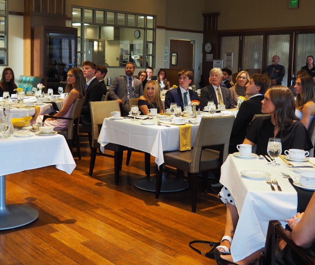 Sigma Chi etiquette dinner seated