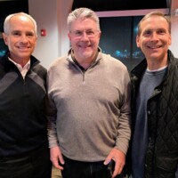 (L-R) Steve Cosler ’77, Chris Coffey ‘87 and Bob Burlas ’86